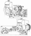 Blower HsgsRewind Starters Diagram and Parts List for 080102-0164-99  Briggs and Stratton Engine
